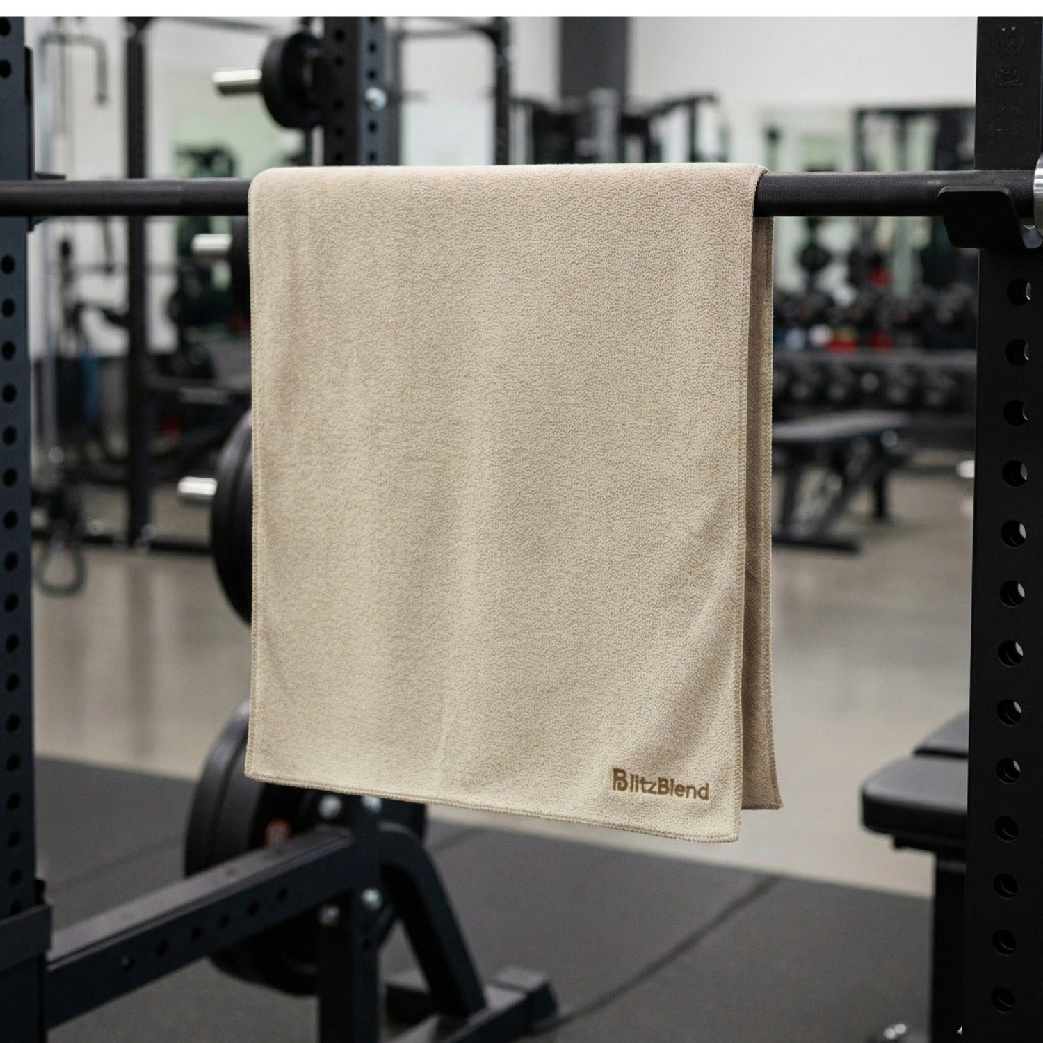 BlitzBlend Natural Sand Microfibre Gym Towel